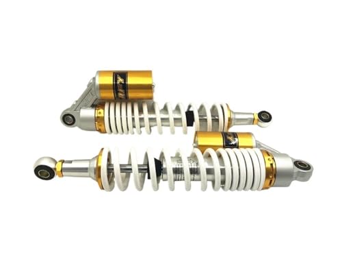 Amortisseur moto 380mm suspension arrière universelle pour scooter quad ATV air argent blanc