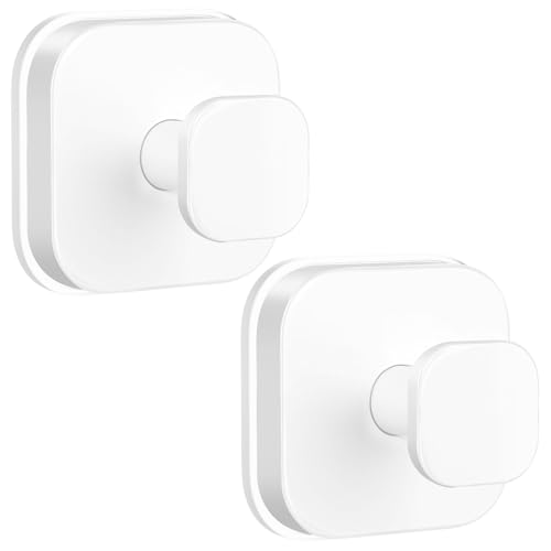 Image of BKV Suction Cup Hooks for Shower,Heavy Duty Shower Hooks for Bathroom Wall,Glass Windows,Smooth Doors to Hang Towels,Robes,Coat,Reusable Suction Cup Wreath Hanger for Christmas Wreaths-White(2 Pack)