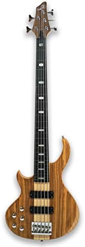 Left-handed Fretless 5 String Electric Bass Guitar Okoume body