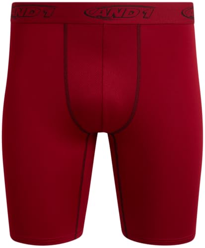 AND1 Mens Boxer Briefs - 5 Pack Performance Stretch Mens Underwear Long Leg Boxers for Men with Contour Pouch, 9" Inseam4