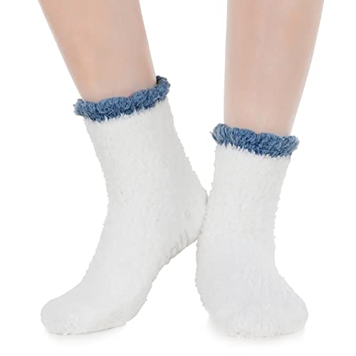 Century Star Fuzzy Socks for Women Cozy Slipper Fluffy Christmas Gift Casual Home Winter Warm Sleeping Crew Sock4