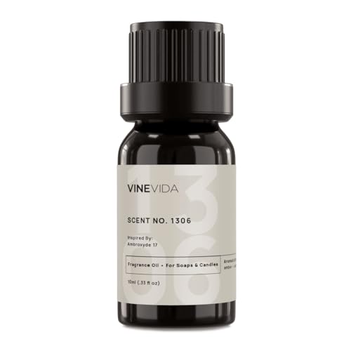 VINEVIDA Scent NO. 1306 Fragrance Oil - 10mL - Inspired by: Ambroxyde 17 Fragrance Oil for Candle Making - Made in USA Candle Scents Scents for Soap Making