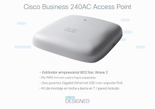 Punto de acceso     Cisco 240AC        : elimina los cortes de Wi-Fi con tecnología Wave 2 y montaje en techo 4