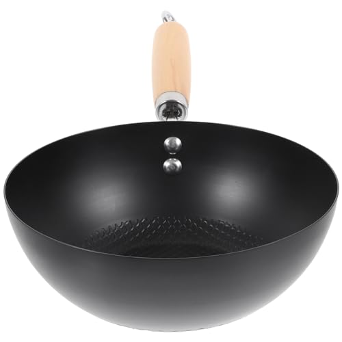 Wok pequeño antiadherente de hierro forjado 7.87 pulg miniatura 3