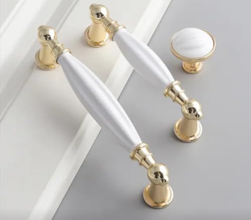 Image of Ceramic Pull Handle For Kitchen Cabinets /Drawers /Dresser /Home Furniture In 4 Inches (Pack Of 2), Multicolor