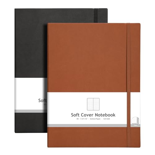 Cahier à pois B5 pour bullet journal et organisation de bureau avec couverture souple