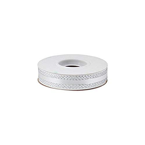 Berwick L500320 Offray Metallic Majestic Ribbon, 5/8" W X 20 yd, Silver