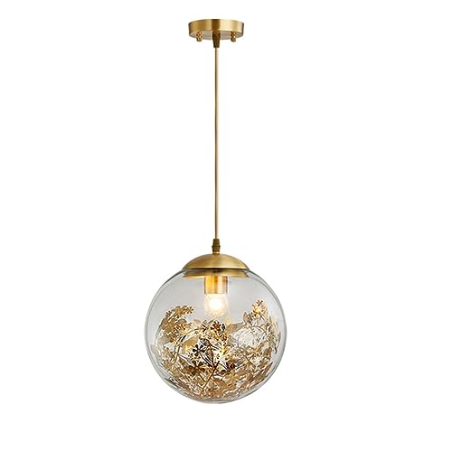 Luminaire suspendu noir industriel en verre transparent pour cuisine