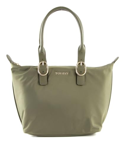 TOMMY HILFIGER Recycled Nylon Tote Utility Olive