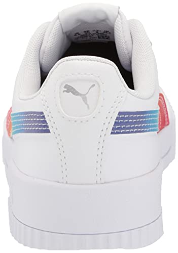 Image of PUMA Women's Carina Sneaker, White White Silver, 8