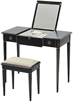Amazon｜ロココ調 ドレッサー スツール セット 天板サイズ約W90×約
