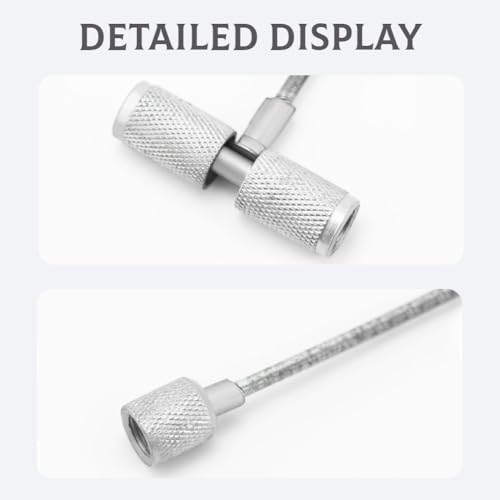Image of Valve Stem Installation Fishing Tool, Tire Valve Core Remover Puller with Flexible Steel Cable, Universal Auto Plug Repair Tool for Car Tire, Stainless Steel