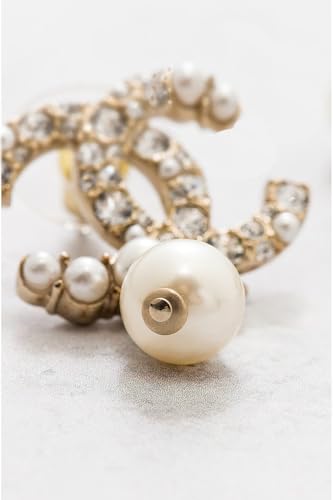 Women Gold Fashion Imitation Pearl Drop Stud Floral Dangle Earrings4