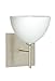 Besa Lighting 1SW-467907-SN-SQ 1X40W G9 Brella Square Canopy Wall Sconce with White Glass, Satin Nickel Finish