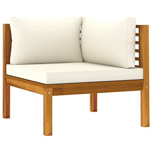 Chusui 5-TLG. Garten-Lounge-Set mit Creme Kissen, Terassenmöbel Wetterfest, Loungemöbel Terrasse, Garten Sitzgruppe… – Bild 8