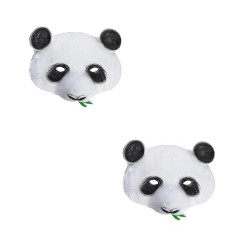 Máscara de panda de PU flexible y transpirable con acabado realista para adultos