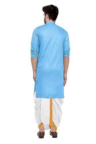 Image of Trustous Kurta Dhoti set for Mens (mahraj dhoti with kurta plain and classis look)