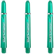 Harrows Supergrip Medium Dart Shafts, Polycarbonate Stems, Machined Rings, Jade Green 3 Sets