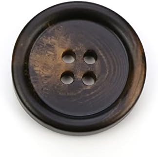 10 PCS 4 Holes Round Pattern Resin Buttons Flatback Sewing Button Favorite Findings Basic Buttons for Clothing Arts Crafts Projects DIY Decorations Sewing Accessories 11#Coffee, 20 mm