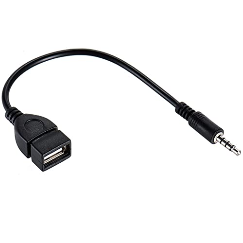 Audioproject A436 Câble adaptateur USB vers prise jack 3,5 mm AUX OTG MP3 Music Noir Cover