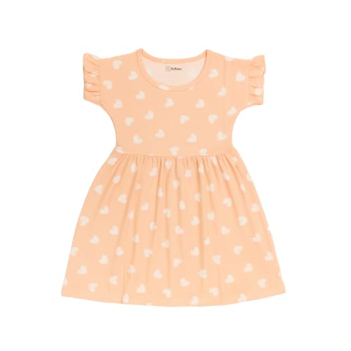 Image of Kidbea Girls' Cotton Dresses | Soft, Breathable Casual & Trendy Outfits for Kids | Sleeveless & Ruffle Sleeve Styles with Multiple Cute Prints