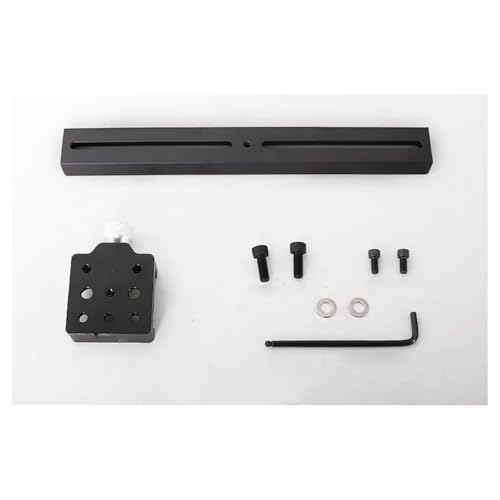 Placa de cola de milano para telescopios con carril cuadrado negro de 300 mm y 75 grados