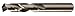 Cleveland 2133 Style Cobalt Steel Short Length Drill Bit, TiCN Coated, Round Shank, 135 Degree Split Point, 5.1 mm, 12-Pack