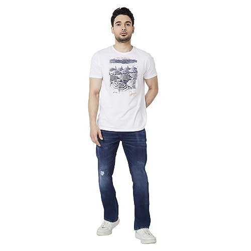 Image of Spykar Men's Rafter Boot Cut Mid-Rise Casual Jeans