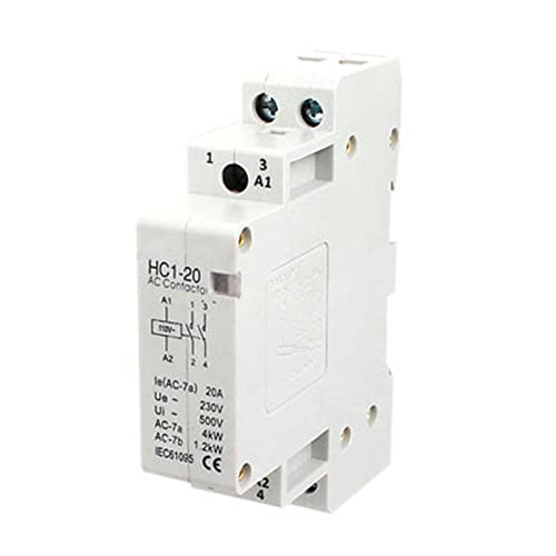Contacteur 110V 20A pour rail DIN 35mm module AC 2 pôles