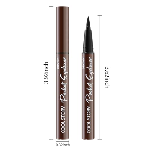 Boobeen 3pcs Delineador Líquido Resistente al Agua Negro y Marrón miniatura 7