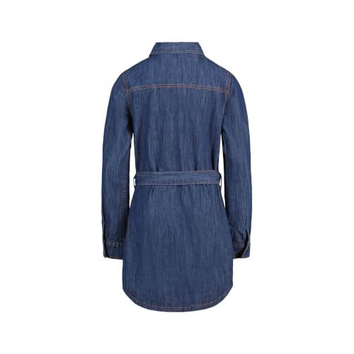 Image of Calvin Klein Girls' Short Sleeve Lightweight Chambray Denim Shirt Dress