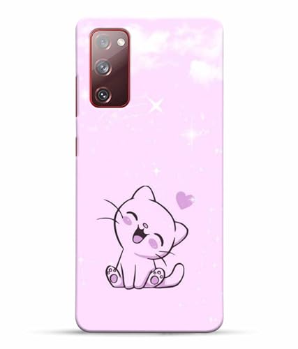Image of Printed Hard Back Case Cover & Compatible for Samsung Galaxy S20 FE 5G / Samsung S20 FE 5G | Cute Cat Vector (Multicolor) - D1189