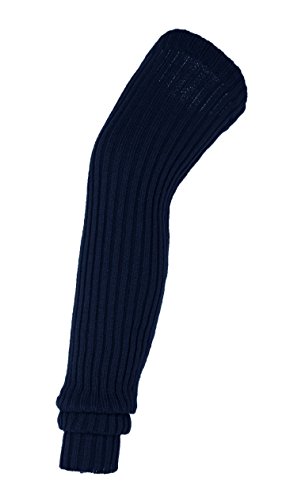 Urban GoCo Calcetines altos hasta la rodiila de punto para mujeres contra el frío del invierno (azul marino)