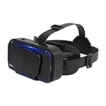 Xiaokeis Virtual Reality VR Headset 3D Glasses, VR Headset Support 4.7-7 Inch Version Virtual Reality Glasses Stereo Headphones 3D Glasses, VR Glasses for TV, Movies, Video Games(Black)