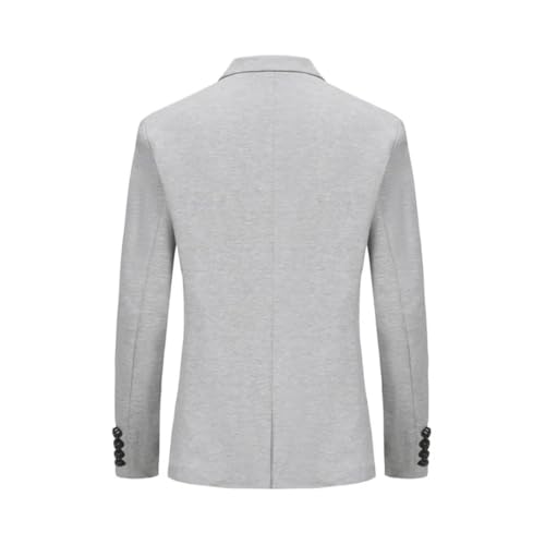 Men Cotton One Button Slim Fit Blazer Solid Sporty Leisure Suit Jacket Lightweight Business Coats2