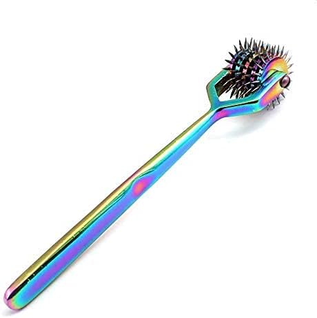Miniatura 2 de Rueda de piñón neuro Wartenberg de acero inoxidable de 5 cabezas, instrumento de diagnóstico multicolor arcoíris