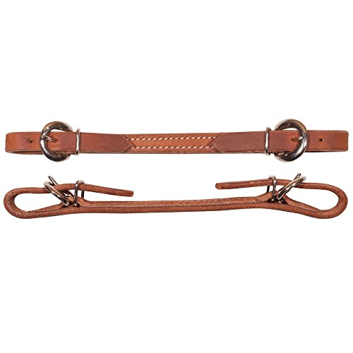 Billy Royal Harness Leather Curb Strap | Perfect for Everyday Use | Premium Supple Leather | Stainless Steel Buckles | Ample Adjustment | Color Light Oil