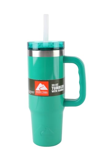 Ozark Trail 30 oz Tumbler with Handle, (Shimmer Serrano Pepper)