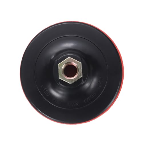 Image of sourcing map 4 Inch Hook and Loop Backing Sanding Pads with M14 Thread for Diamond Sanding Finishing Polishing Buffing Pads, Black + Red 1pcs