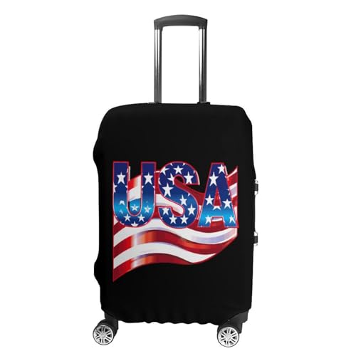 Usa Flag Luggage Cover Suitcase Cover Protector Anti-scratch Travel Suitcase Wrap for Unisex L