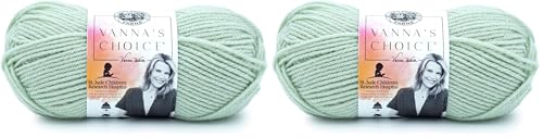Image of Lion Brand Yarn Vanna's Choice Yarn, Lemon Pepper, 1 Skein (Pack of 2)