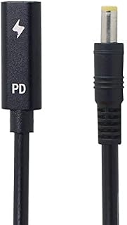 Cablecc Type C USB-C Female Input to DC 5.5 * 2.5mm Power PD Charge Cable fit for Laptop 18-20V