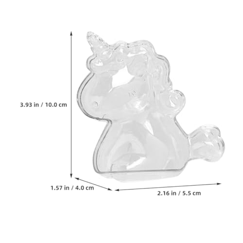 Boîtes en plastique transparent de licorne rangement polyvalent petits objets x24 - 3