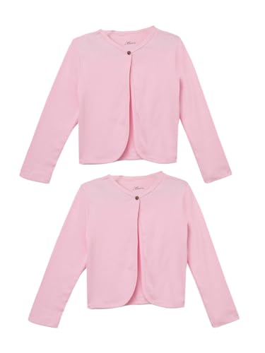 Image of KRYPTIC Kids Girls Regular Length Cotton Shrug - Pack of 2 Soft, Lightweight Open-Front Layers for Stylish Everyday Wear and Casual Outfits.
