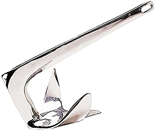 ISURE MARINE Stainless Steel Bruce Style Claw Force Boat Anchor 16.5lbs(7.5kg) Heavy Duty Marine Grade Polished