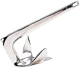 ISURE MARINE Stainless Steel Bruce Style Claw Force Boat Anchor 16.5lbs(7.5kg) Heavy Duty Marine Gra