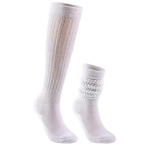 Joliy Calcetines Scrunch para Mujer - Calcetines Largos Tejidos de Invierno para Mujer - Calcetines cálidos y Gruesos de algodón Suave - Calcetines hasta la Mitad de la Pantorrilla Calcetines Cover