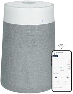 Blueair Blue 511i Max Smart WiFi Air Purifier, HEPASilent Dual Filtration Up To 43m², Whisper Quiet, Air Cleaner for Pets, Allergies, Virus, Dust, Mould, Smoke