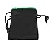 Koplow Games 3.75"X4" Black Velvet Bag with Green Lining