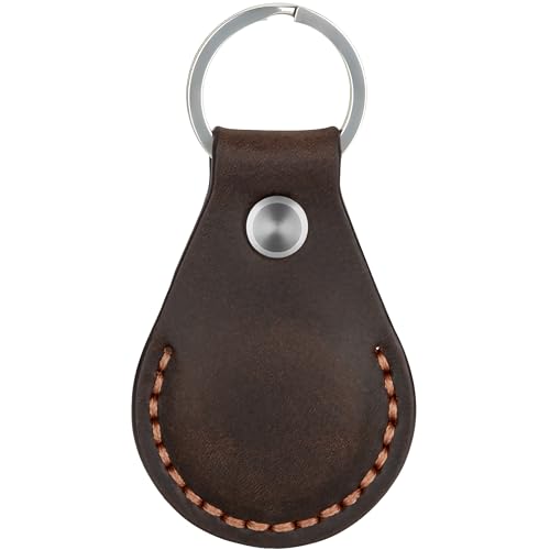 Ya en manzanajugosa.com: Airtag - Llavero Airtag de piel auténtica, con colgante Airtag de piel auténtica, funda Airtag compatible con Apple Airtag, Marrón Café., S